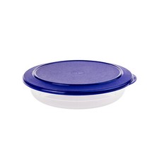 Tupperware Tafelperle Schüssel 1,3 l flach Servierschüssel Salatschüssel blau