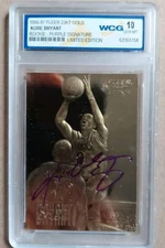 1996-97 KOBE BRYANT FLEER 23KT Gold ROOKIE Card Purple Auto Signature WCG-10