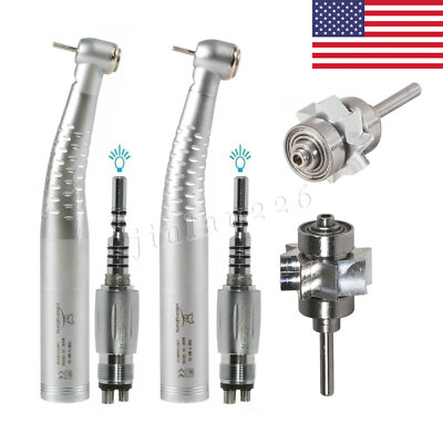 NSK Style Dental Fiber Optic Handpiece / 4-Hole LED Self-power Quick Coupler YG4