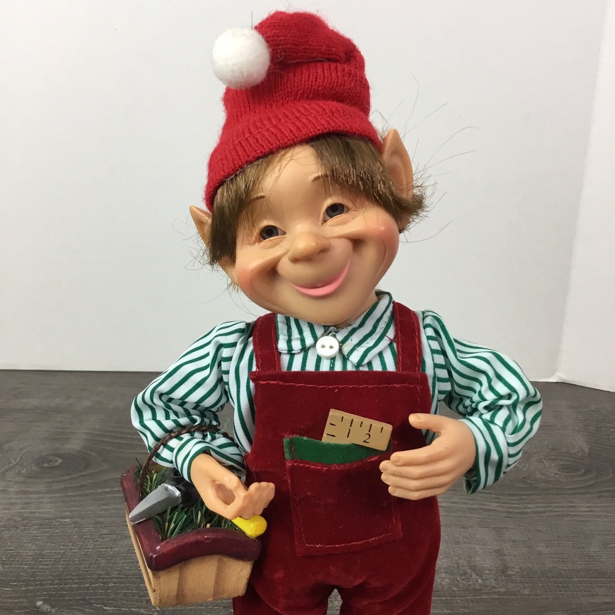 Celebrate It Christmas Darling Elves Elf Carpenter Worker With