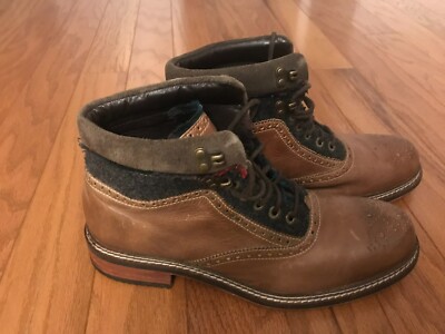 Cole Haan Wingtip Oxford Chukka Brown Leather Boots C09601 Men Size  WOWW