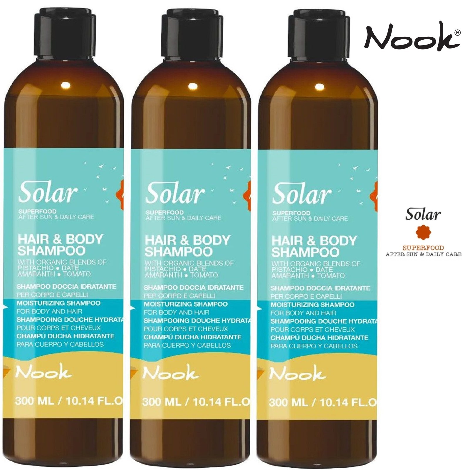 NOOK SOLAR SHAMPOO DOCCIA DOPO SOLE IDRATANTE PROTETTIVO SOLARE 3X300ML