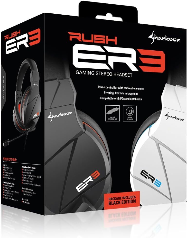 Casque gamer PC Sharkoon Rush ER3 pour remplacer vos vieux ecouteurs de jeu