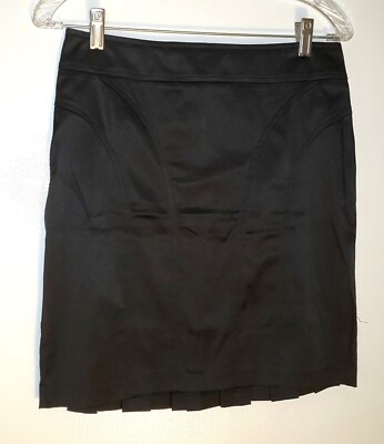 TWENTY-ONE Juniors Pleated Silky Pencil Mini Skirt Black M