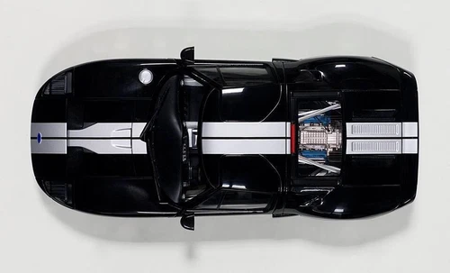 AUTOart 1/18 Ford GT 2004 Diecast 73023 black w/ white stripes Car Model NEW - Picture 8 of 8