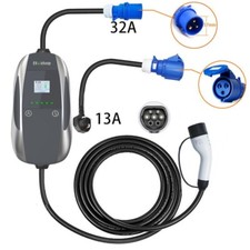 7kw Portable EV Charging Cable Type 2 UK Plug 3 Pin Electric Vehicle Car Charger