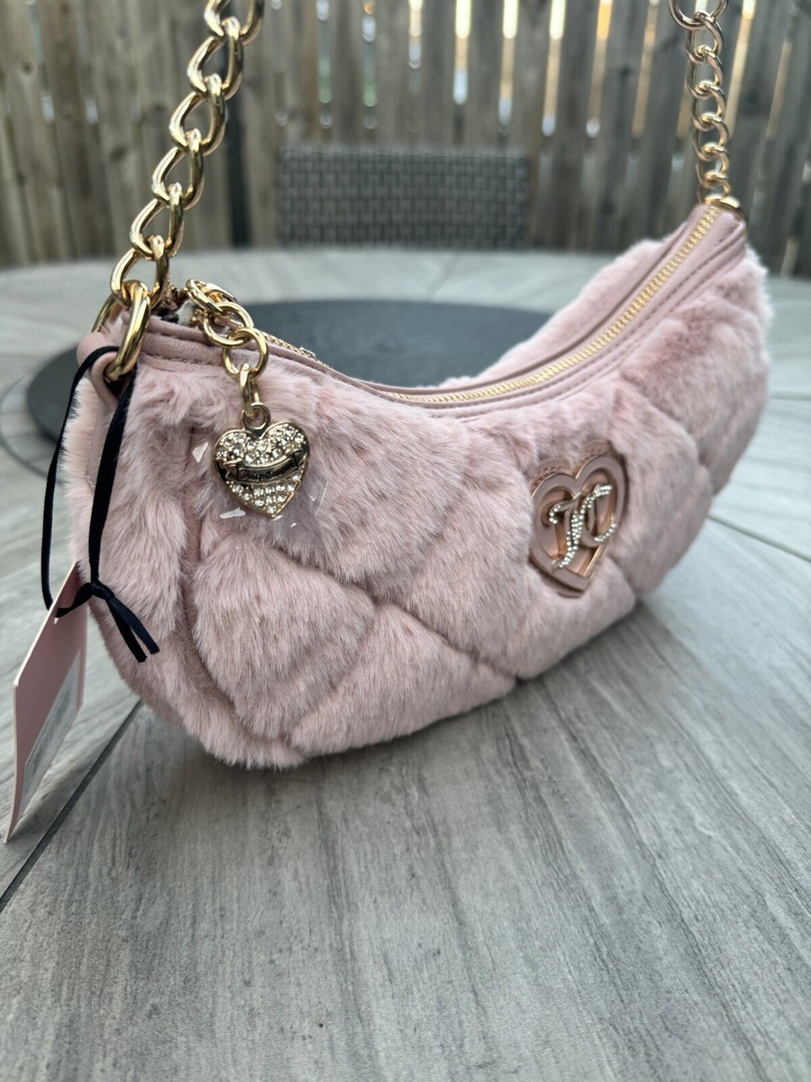 Juicy Couture Bag Let's Get Cozy Shoulder Bag Dusty Blush Color | eBay