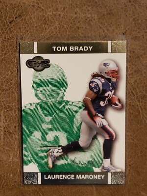 Tom Brady Laurence Maroney 2007 Topps Co-Signers Green Changing Faces 030/249