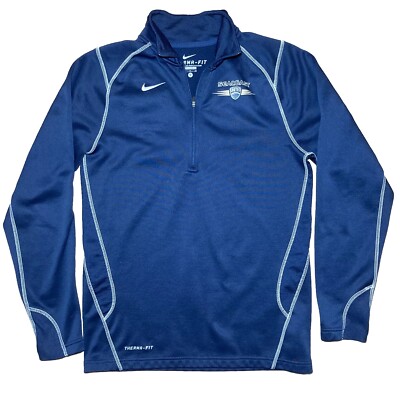 NIKE Sea Coast United Jacket Pull Over Small- 1/2 Zip Blue Soccer Therma Fit