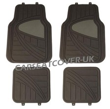 For Hyundai XG30 - Black/Grey HEAVY DUTY Front Rear RUBBER CAR Floor MATS