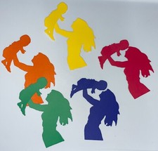   MOM cardstock paper die cut embellishment 