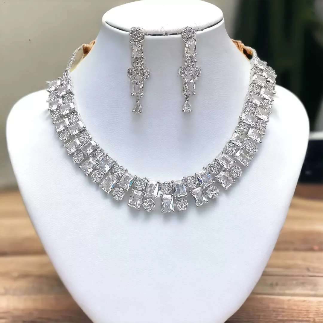 Pakistani Indian American diamond zircon Jewellery Set For Womens UK