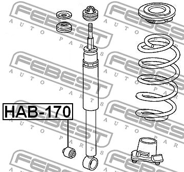 HAB-170 FEBEST Bush, shock absorber for HONDA