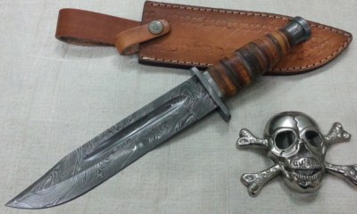Custom Hand crafted Knife king's Damascus KA-BAR knife Damascus Version