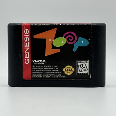 Sega Genesis Zoop Authentic Tested & Working Official Viacom 1995 ...
