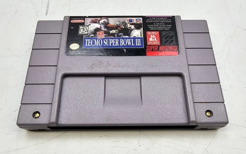 Super Nintendo Entertainment System SNES Tecmo Super Bowl III Video Game