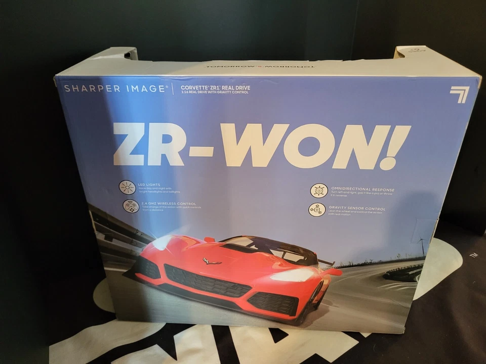 Corvette ZR1 RC Remote Control 2.4 GHZ SHARPER IMAGE Tomorrow's Tomorrow NEW - Image 4 of 4