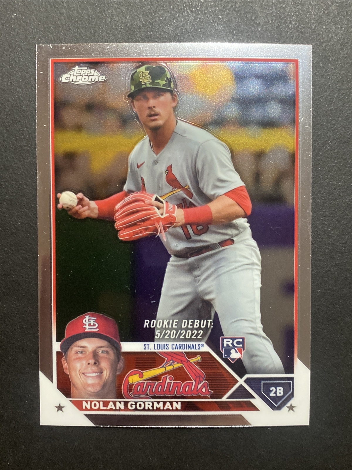 2023 Topps Chrome Update Nolan Gorman #USC145 Rookie Debut RC Cardinals