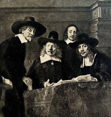 Rembrandt 1944 The Staalmeesters Dutch Gravure Phaidon Pilgrims Art Print DWU9