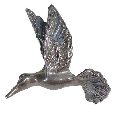 Silvertone Flying Bird Pendant