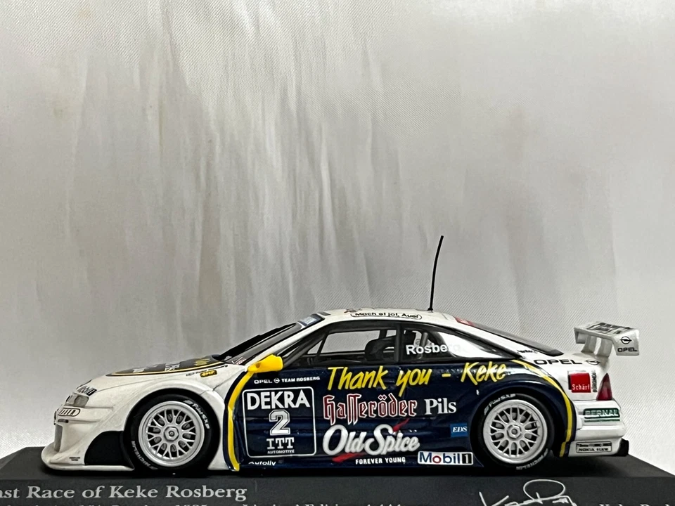 1/43 Opel Calibra V6 1995 Última Carrera de Keke Rosberg Minichamps Usado Foto 2 de 4