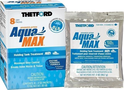 Thetford Aquamax Spring Showers Holding tank Treatment (8) 2oz packs