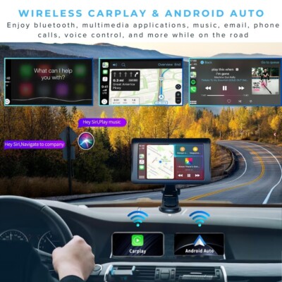 Car Smart 7-Inch Apple Carplay Screen IPS Portable Touch Screen Car Stereo Radio