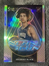 2023-24 Panini Select #22 Anthony Black Neon Icons Silver Prizm RC Magic Rookie