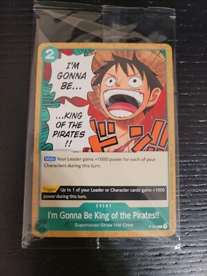 One Piece Card Game TCG I'm Gonna Be King of the Pirates!! P-024 ENGLISH SEALED | eBay One Piece Card Game TCG I'm Gonna Be King of the Pirates!! P-024 ENGLISH SEALED | eBay