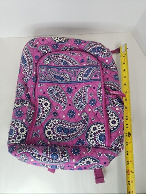 VERA BRADLEY Backpack Laptop Padded Bag Quilted Purple  display picture 3