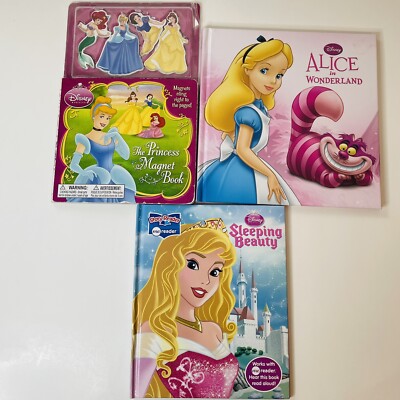 Disney Princess Children s Books Lot Of 3 Magnet Book Me Reader Hardcover