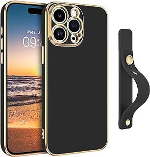 Guagua für iPhone 15 Pro Hülle 6,1 Zoll mit Handgelenkriemen Halter schmal weich Electro - Bild 1 von 5