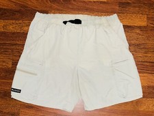 Vintage Columbia Shorts Mens M Brown Belted Lightweight Chinos Lined Pockets