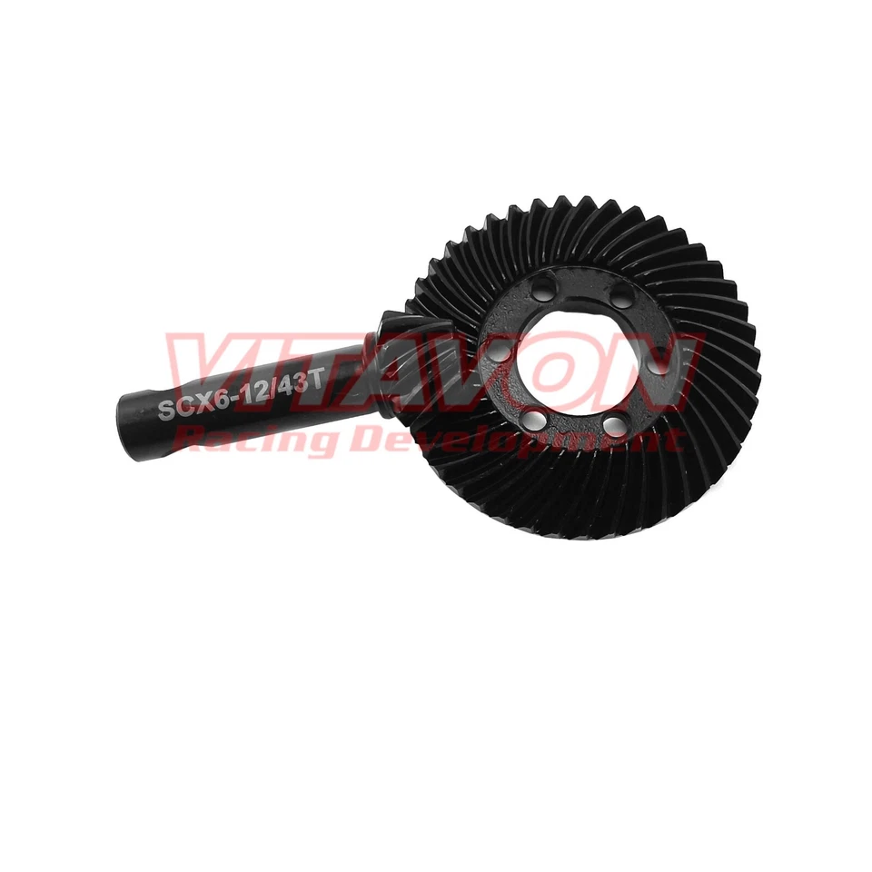 Vitavon HD steel Ring & Pinion Spiral cut Bevel Gear for Axial SCX6 12/43T - Image 2 of 2
