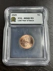 2025 Lincoln Cent ICG MS66 RD 🔥 Last Year of Issue High Grade Red Penny