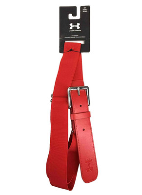 Under Armour Baseball Belt Red Adult UA Adjustable Fits Up to 42  New