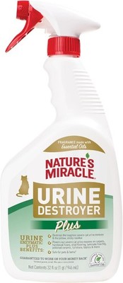 Nature s Miracle Urine Destroyer Plus Cat, 32 Ounces, Enzymatic Formula