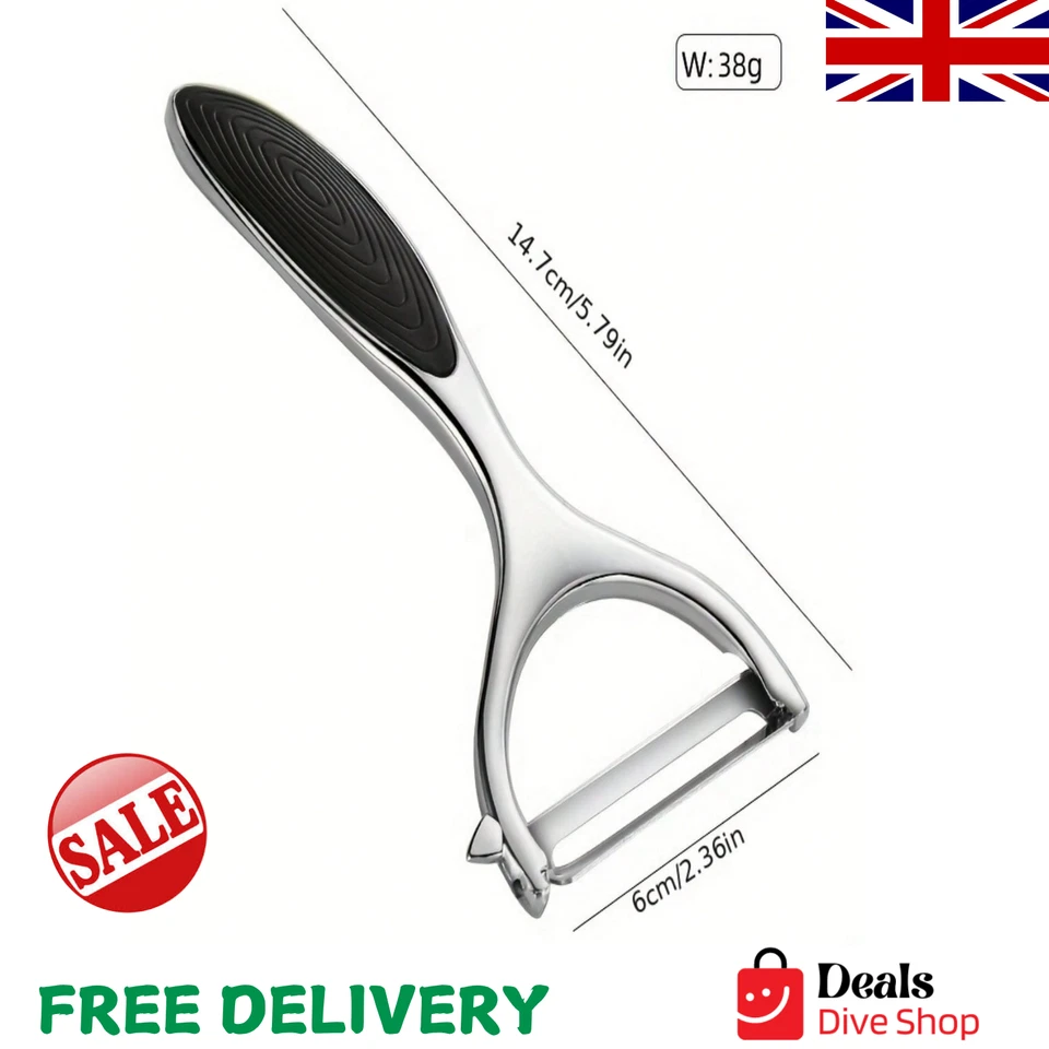 EBG Heavy Duty Chrome Alloy Kitchen Potato Peeler Fruit Vegetable Rapid Slicer UK