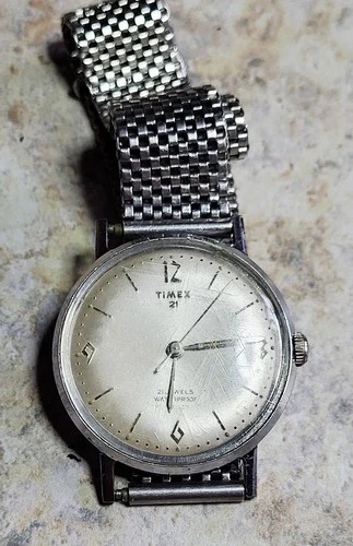Timex 21 Mechanical 21 Jewel Wristwatch Waterproof Vintage