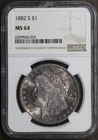 1882-S (MS64) Morgan Silver Dollar $1 NGC - Great Toning