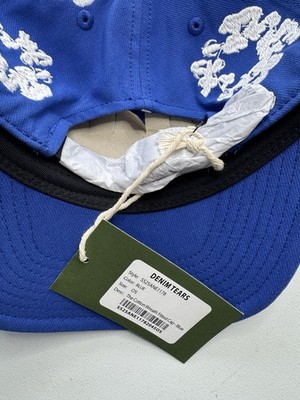 Denim Tears Cotton Wreath Logo Embroidered Blue One Size Hat Cap