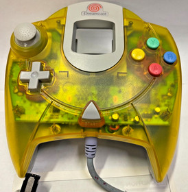 Sega Dreamcast HKT-7700 Translucent Yellow OEM Controller Tested, Vintage