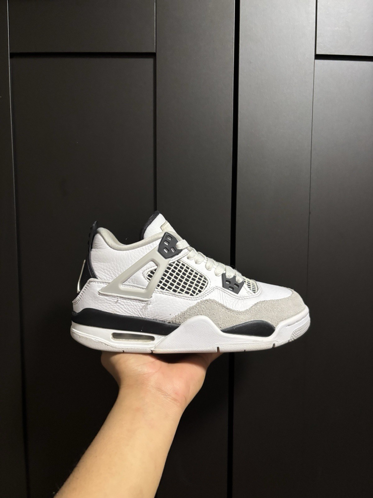Size 5 - Jordan 4 Retro Mid Military Black