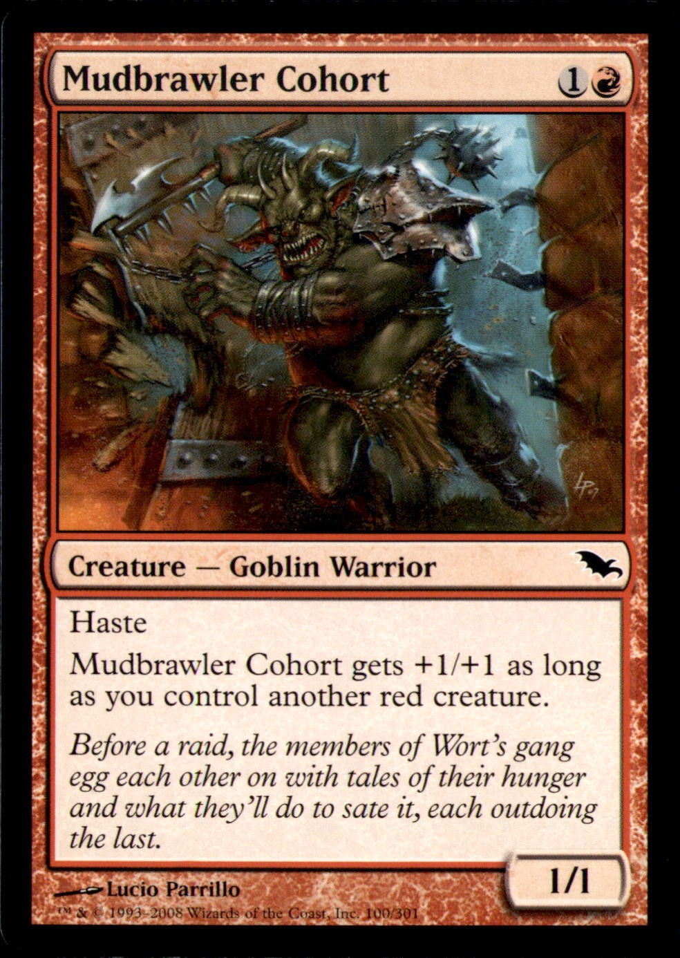 Mudbrawler Cohort 100 Common Shadowmoor Magic: The Gathering Lightly Played