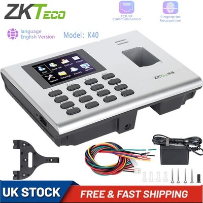 ZKteco K40 Access Control TCP/IP Biometric Fingerprint Time Attendance System US