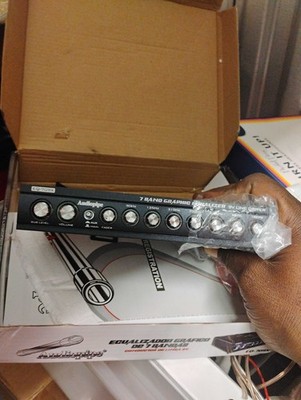 Audiopipe EQ-709X 7-Band Graphic Equalizer Line Driver w/ AUX Input Black