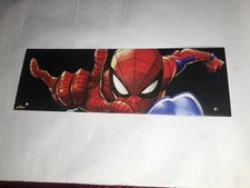 Spirit Halloween Cardboard End Cap Store Display Sign Spider Man 24x8"