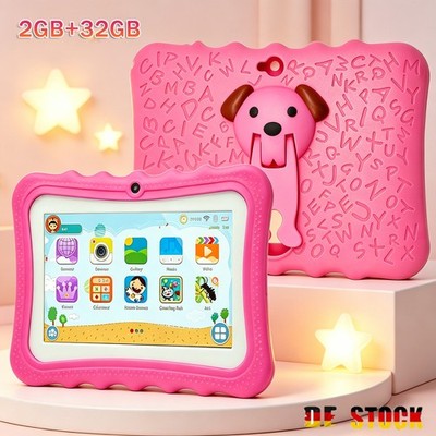 Kids Tablet 7 Zoll Kinder Tablet, 2GB/32GB Android Mit Schutzhülle Lernsoftware