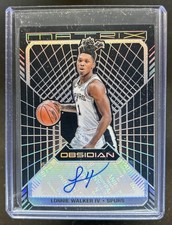 2018-19 Panini Obsidian Lonnie Walker IV Matrix Auto Rookie RC #/50 Spurs