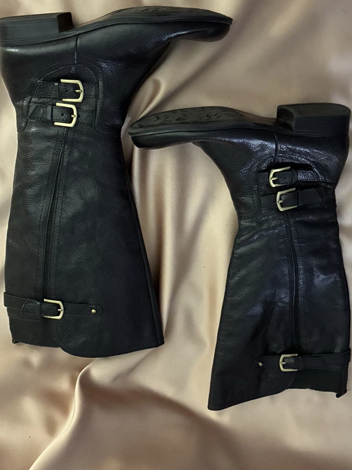 Naturalizer Women's Approve Black Leather Knee-High Boots Size 9 Wide Calf - Image 3 of 4